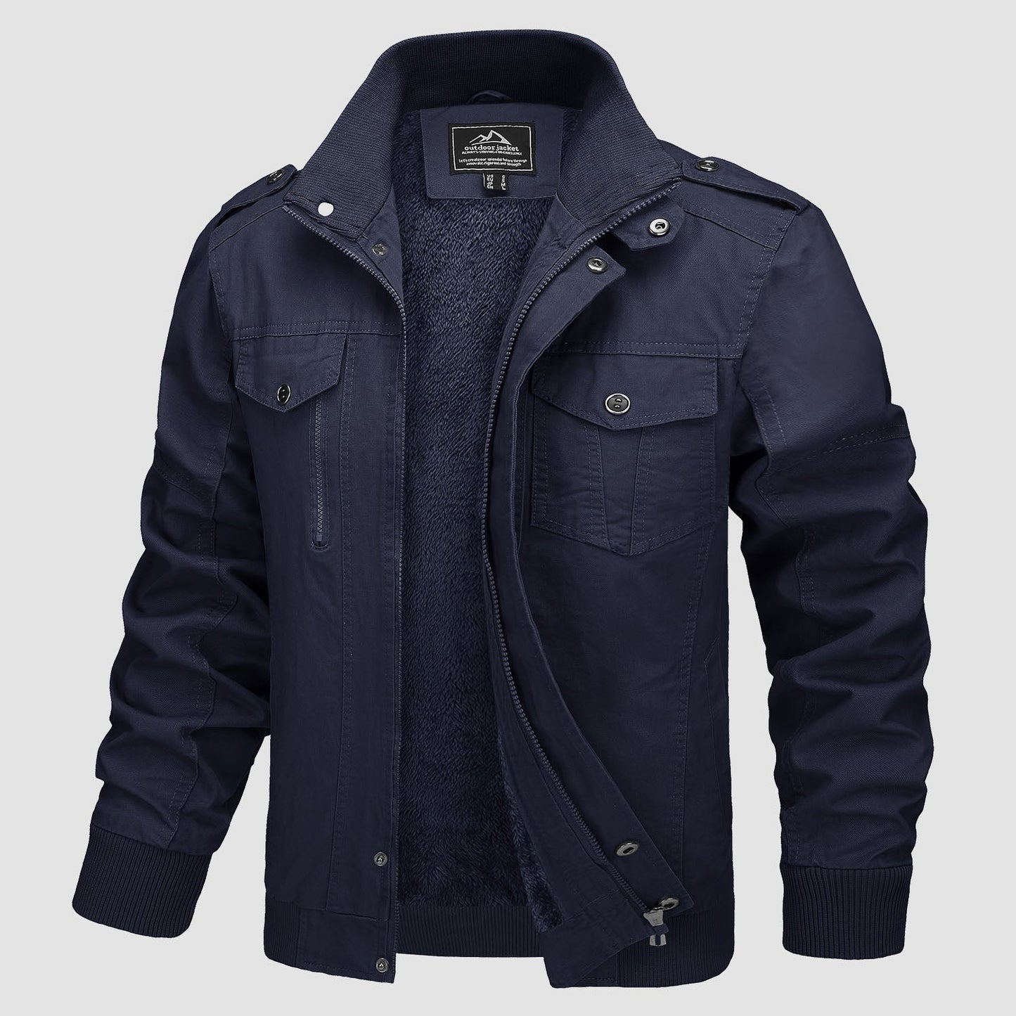 Classic Slim Fit Cotton Bomber Jacket - EasyApparels