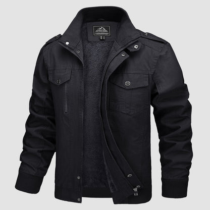 Classic Slim Fit Cotton Bomber Jacket