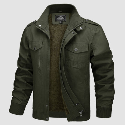 Classic Slim Fit Cotton Bomber Jacket