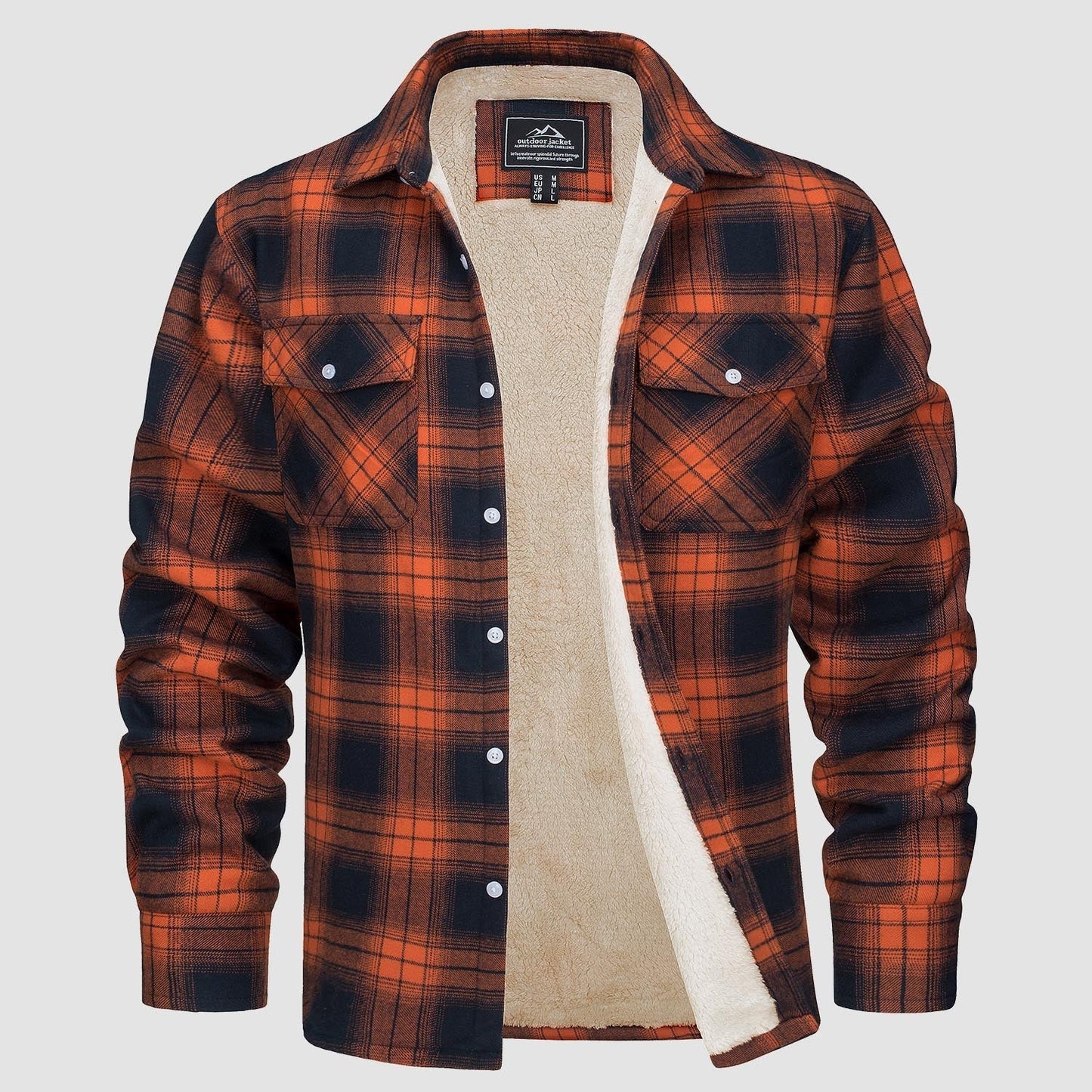 Cozy Thermal Flannel Shirt Jacket