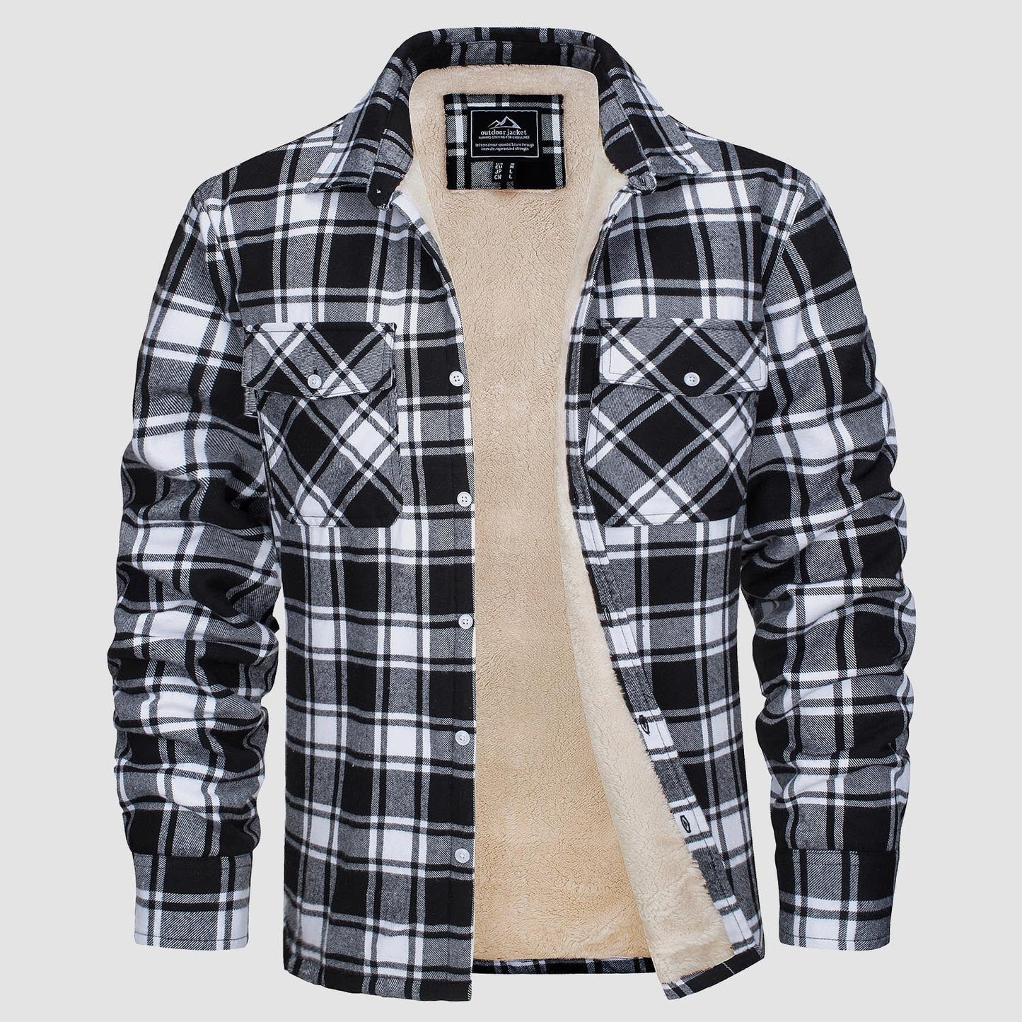 Cozy Thermal Flannel Shirt Jacket