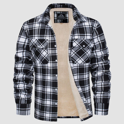 Cozy Thermal Flannel Shirt Jacket
