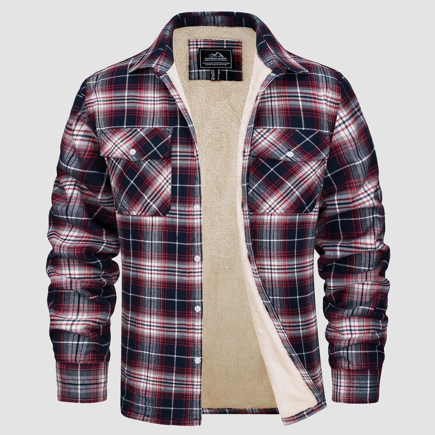 Cozy Thermal Flannel Shirt Jacket