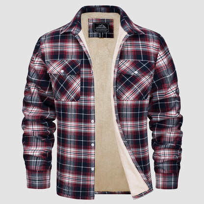 Cozy Thermal Flannel Shirt Jacket