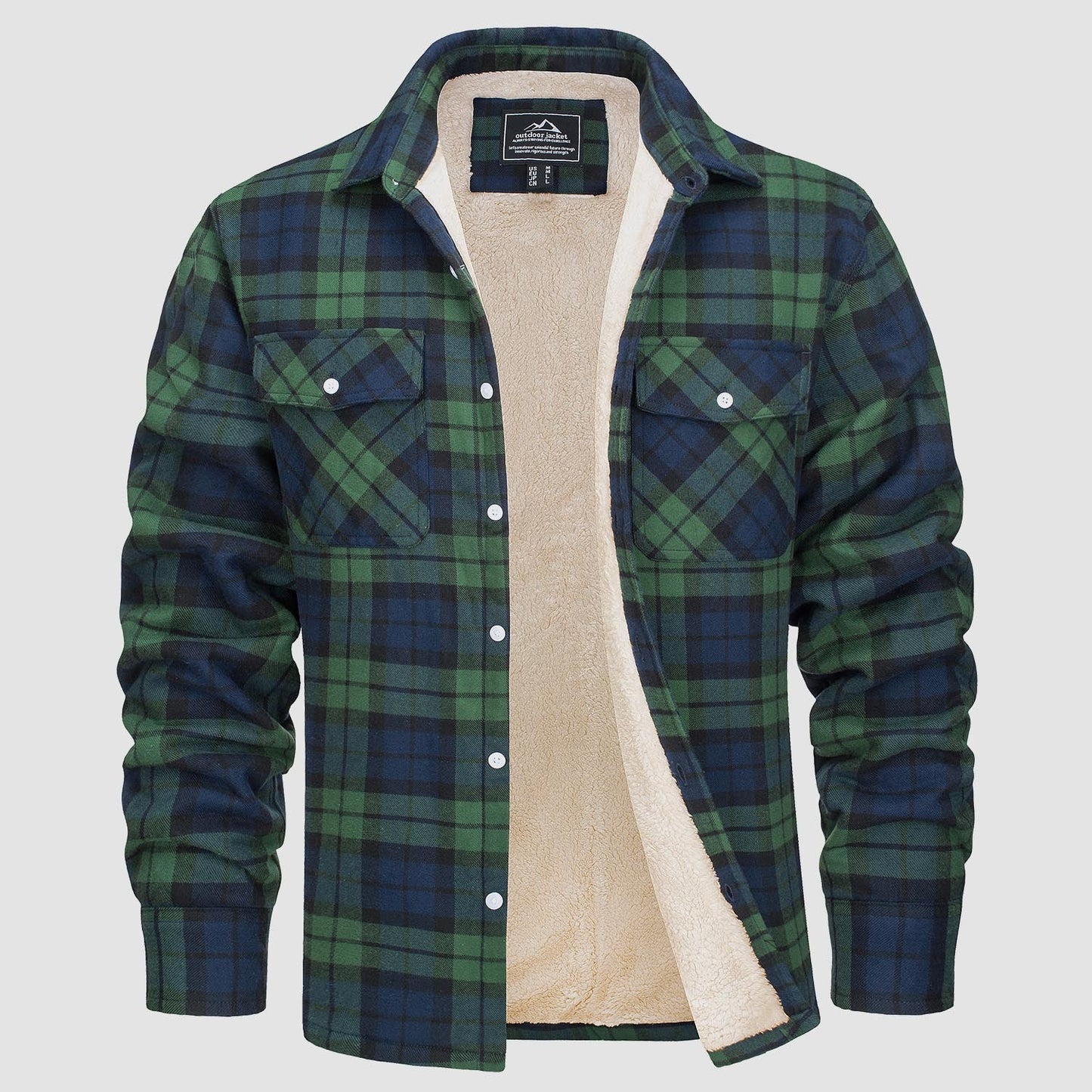 Cozy Thermal Flannel Shirt Jacket