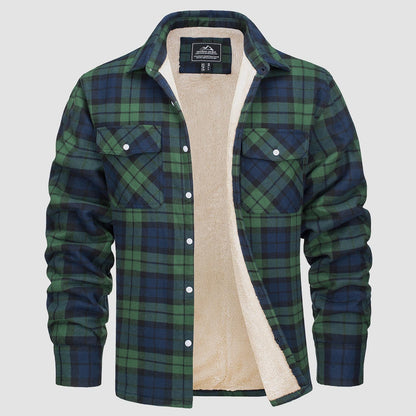 Cozy Thermal Flannel Shirt Jacket