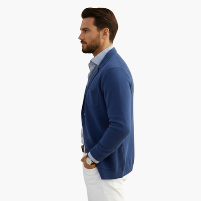 Classic Fit Mens Suit Jacket with Multiple Pockets