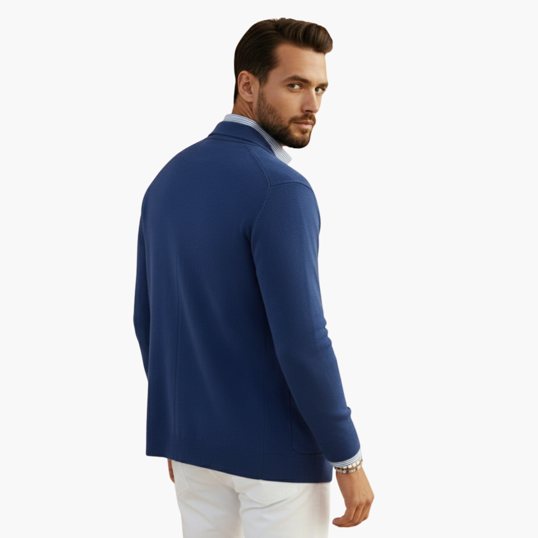 Classic Fit Mens Suit Jacket with Multiple Pockets