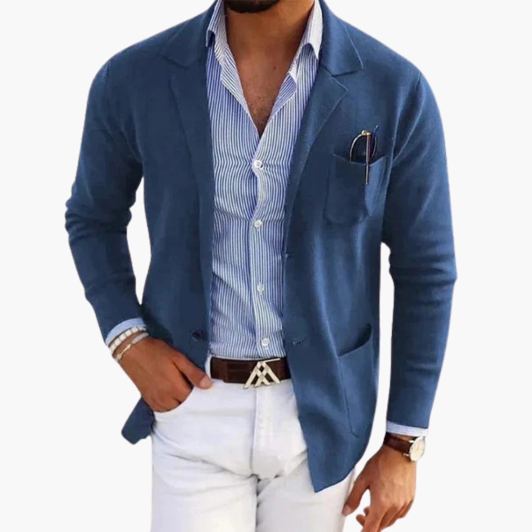 Classic Fit Mens Suit Jacket with Multiple Pockets - Vossary