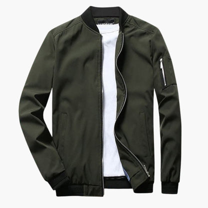 Classic Mens Jacket with Ribbed Trim and Handy Pockets - Vossary