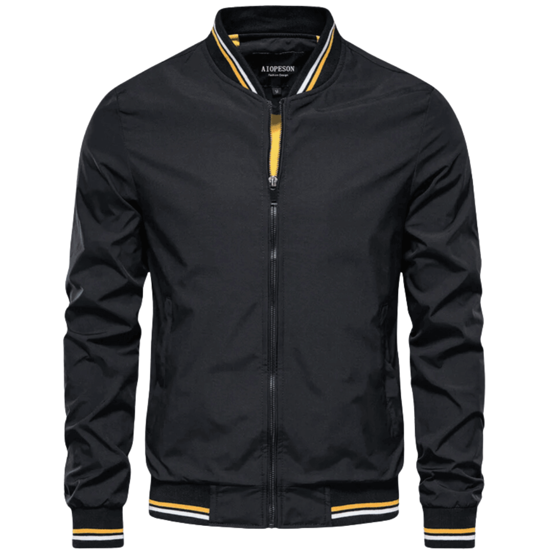 Classic Men's Zip Up Stripe Jacket