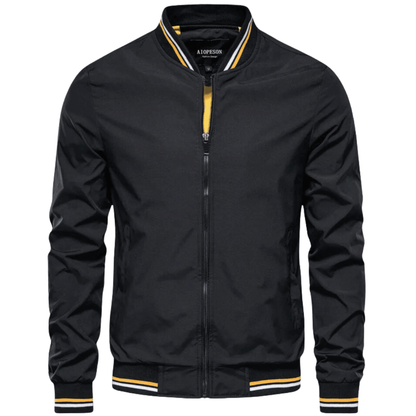 Classic Men's Zip Up Stripe Jacket