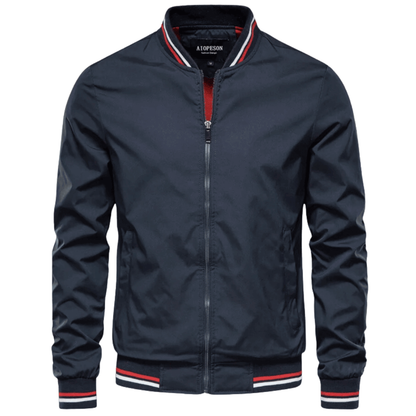 Classic Men's Zip Up Stripe Jacket