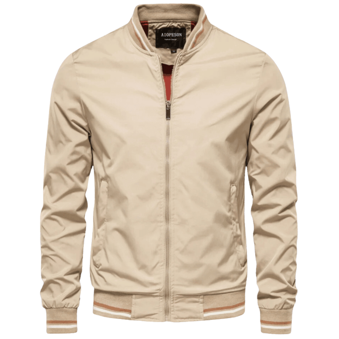 Classic Men's Zip Up Stripe Jacket