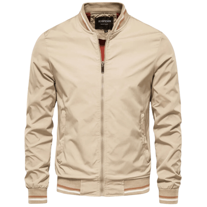Classic Men's Zip Up Stripe Jacket
