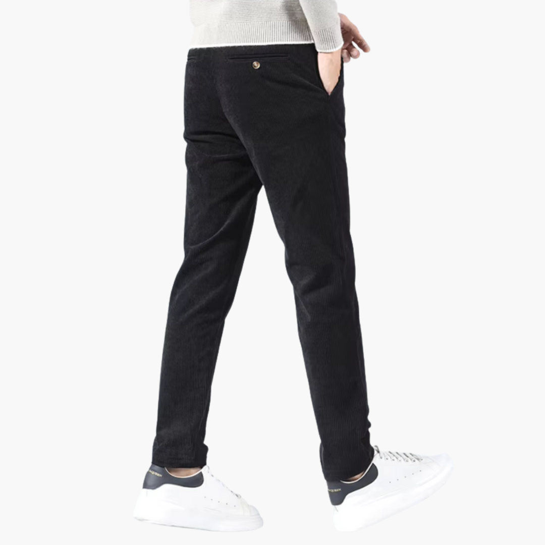 Comfortable Regular Fit Corduroy Pants with Pockets
