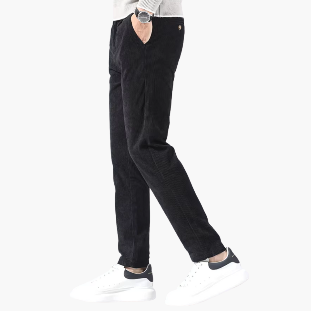Comfortable Regular Fit Corduroy Pants with Pockets