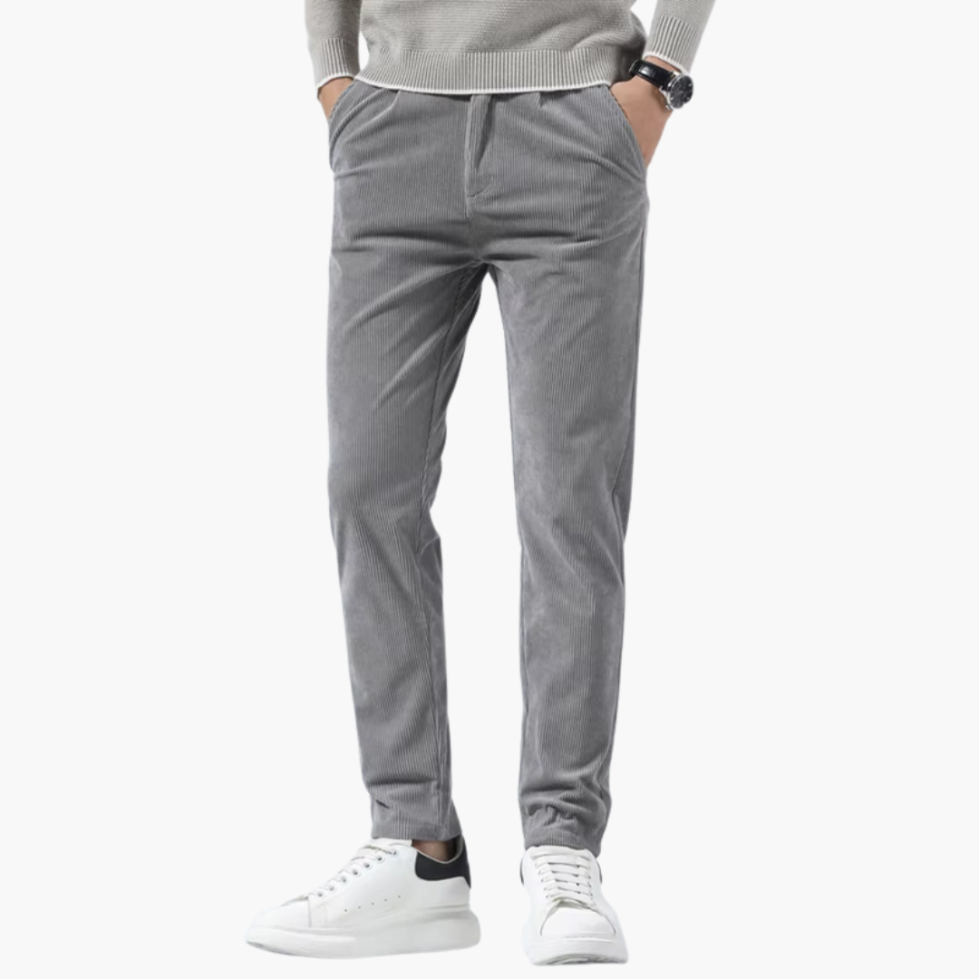 Comfortable Regular Fit Corduroy Pants with Pockets