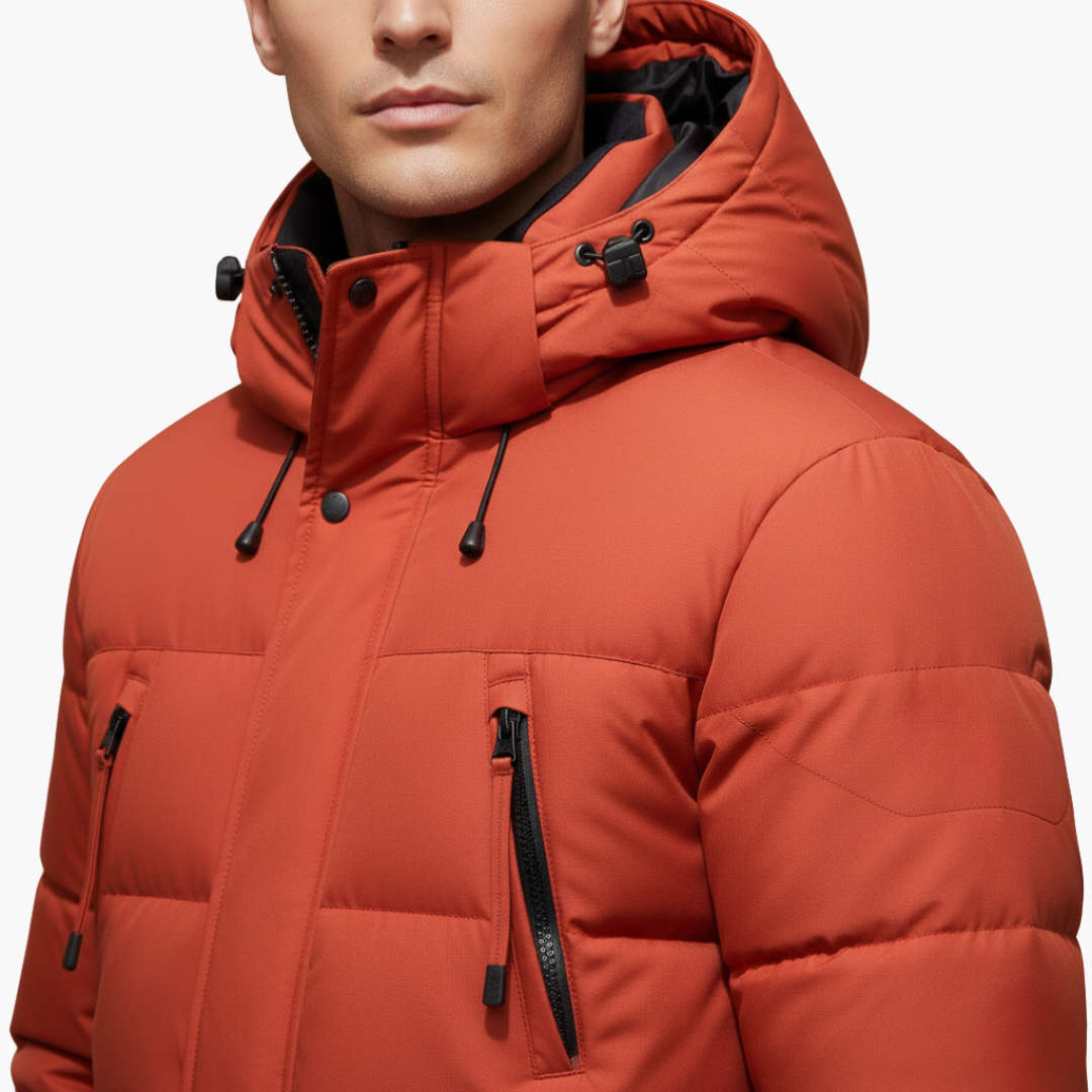 Warm Waterproof Men's Zip Up Coat