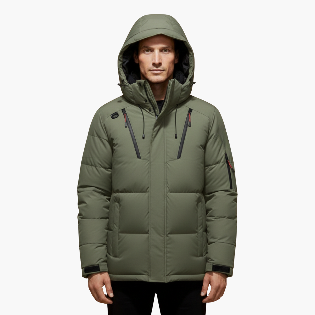 Warm Waterproof Men's Zip Up Coat