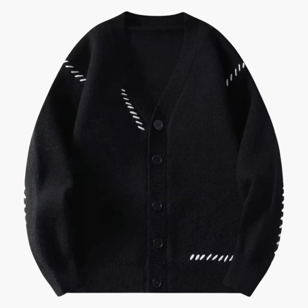 Men's Crew Neck Button Cardigan Sweater