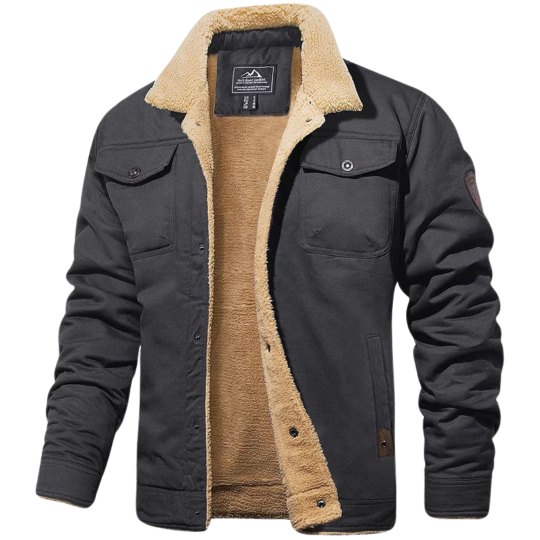 Warm Insulated Mens Fleece Lined Bomber Jacket