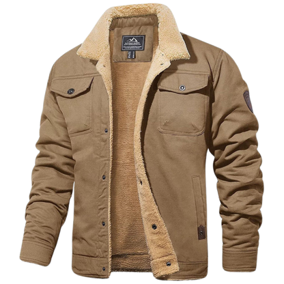 Warm Insulated Mens Fleece Lined Bomber Jacket