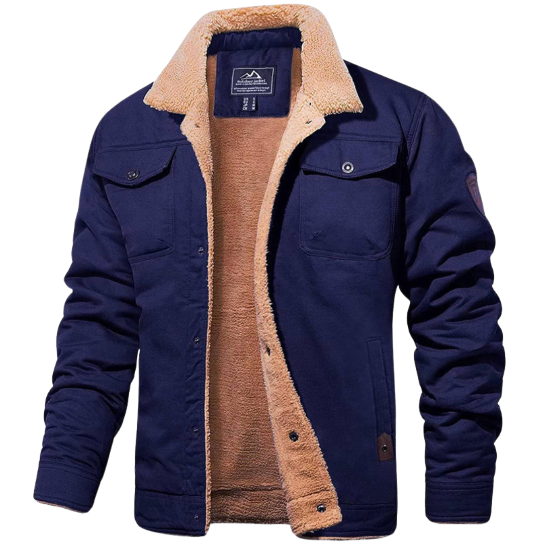 Warm Insulated Mens Fleece Lined Bomber Jacket