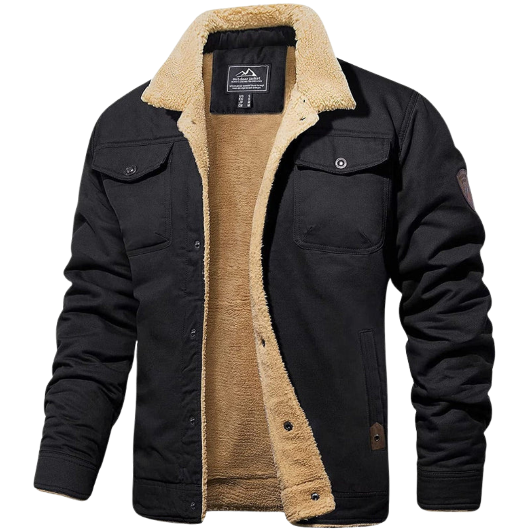 Warm Insulated Mens Fleece Lined Bomber Jacket