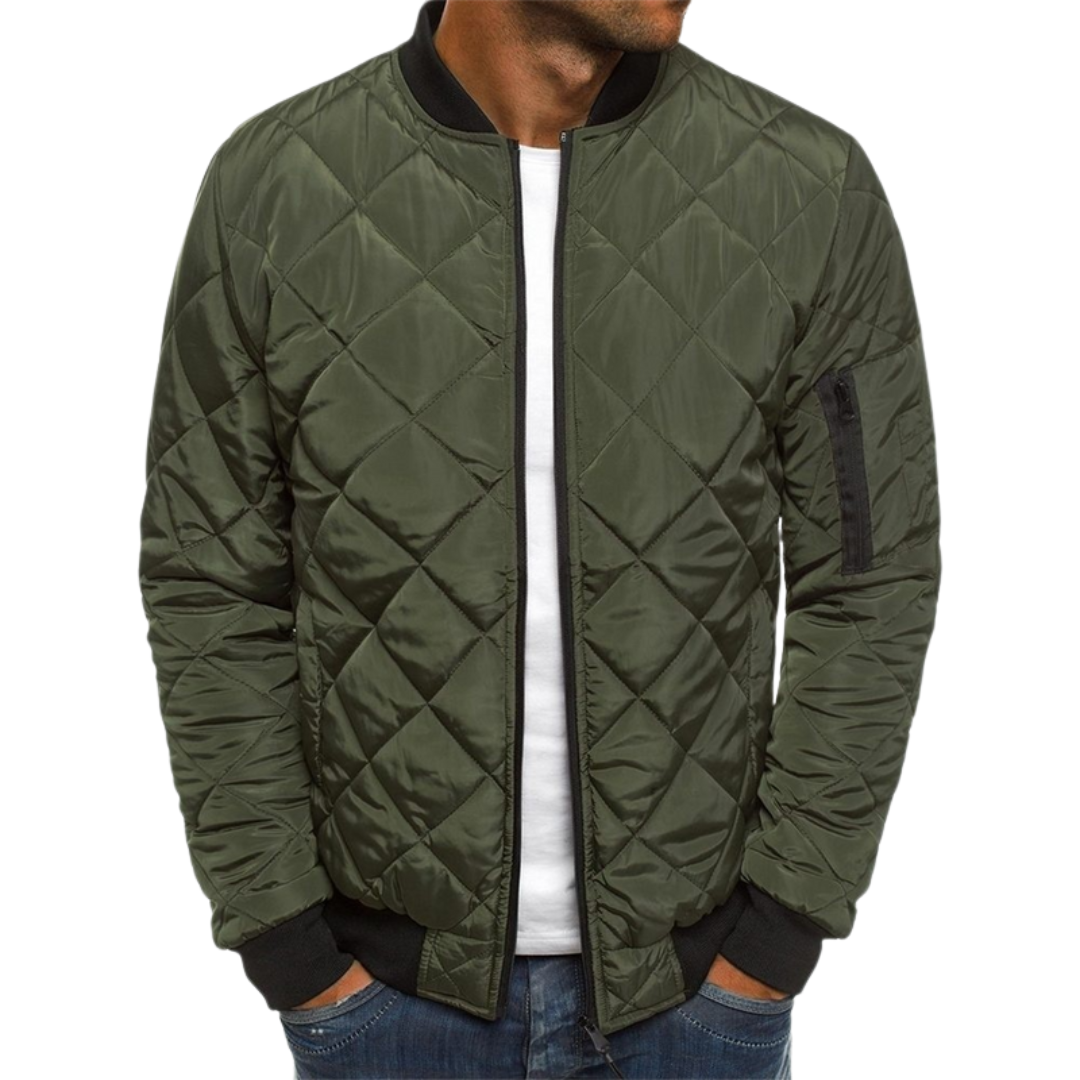 Men's Padded Zip Up Bomber Coat