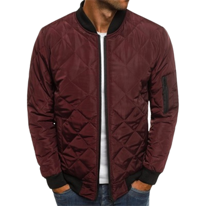Men's Padded Zip Up Bomber Coat