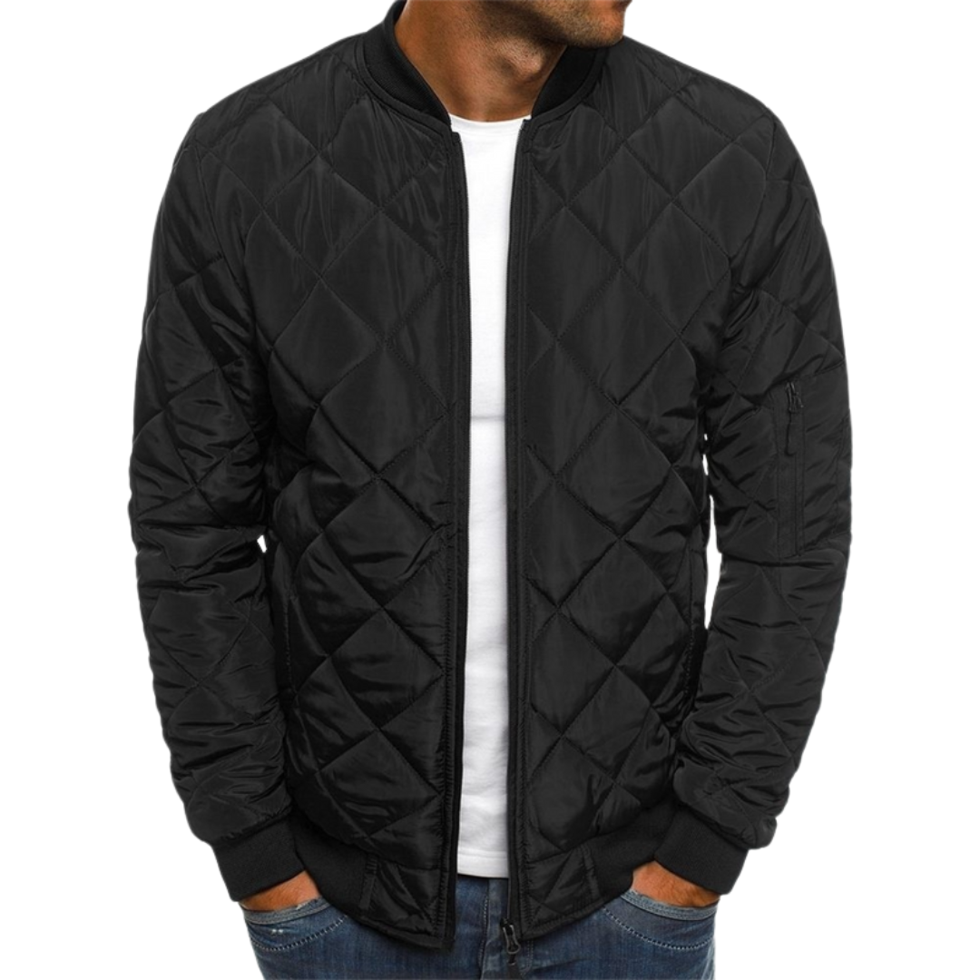 Men's Padded Zip Up Bomber Coat