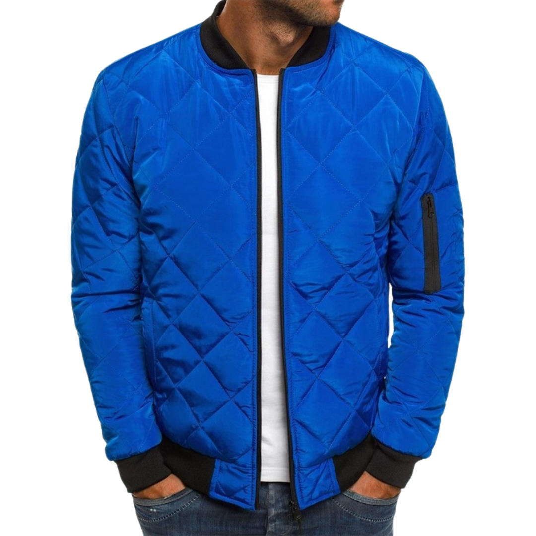 Men's Padded Zip Up Bomber Coat