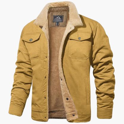 Warm Fleece Lined Mens Coat