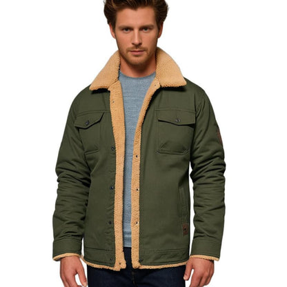 Warm Fleece Lined Mens Coat