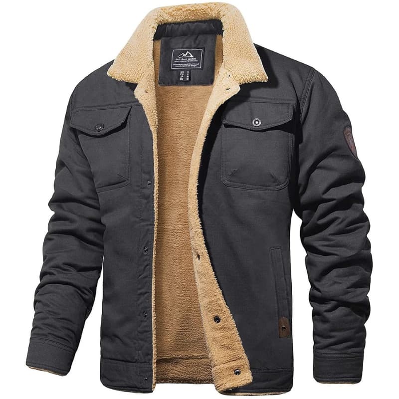 Warm Fleece Lined Mens Coat