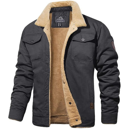 Warm Fleece Lined Mens Coat