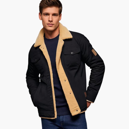 Warm Fleece Lined Mens Coat