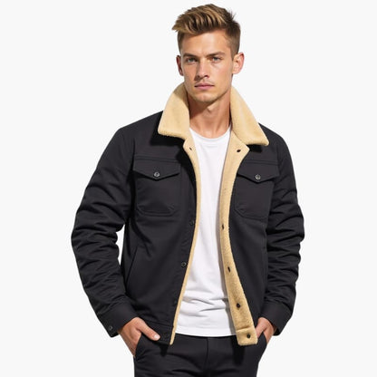 Warm Fleece Lined Mens Coat