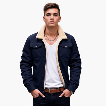 Warm Fleece Lined Mens Coat