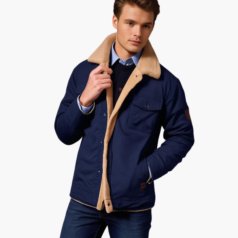 Warm Fleece Lined Mens Coat