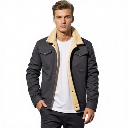 Warm Fleece Lined Mens Coat