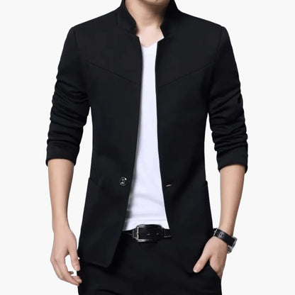 Classic Slim Fit One Button Blazer for Men - Vossary
