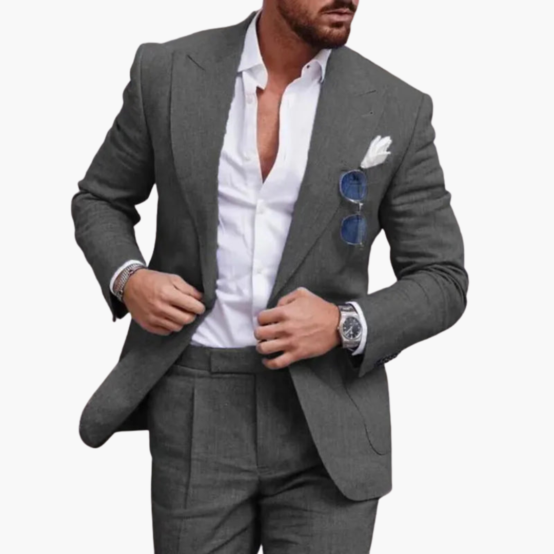 Classic Two Button Mens Business Suit