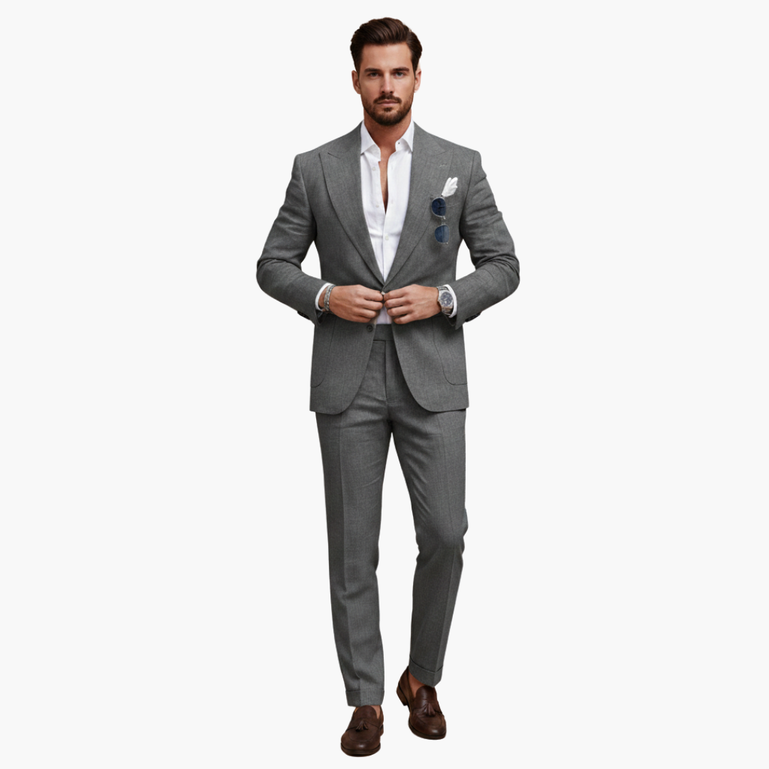 Classic Two Button Mens Business Suit