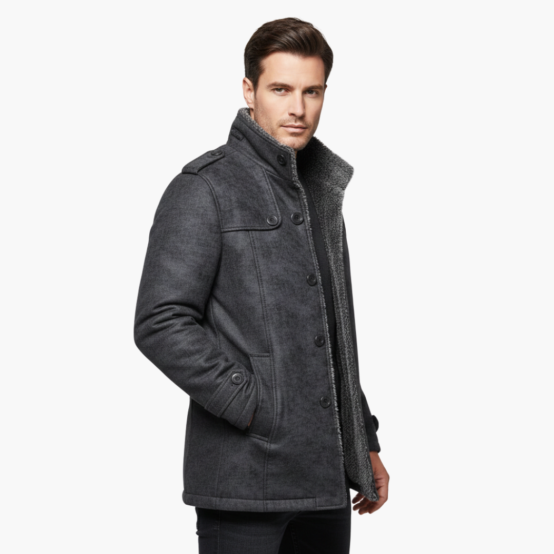 Warm Waterproof Mens Coat with Zip Pockets