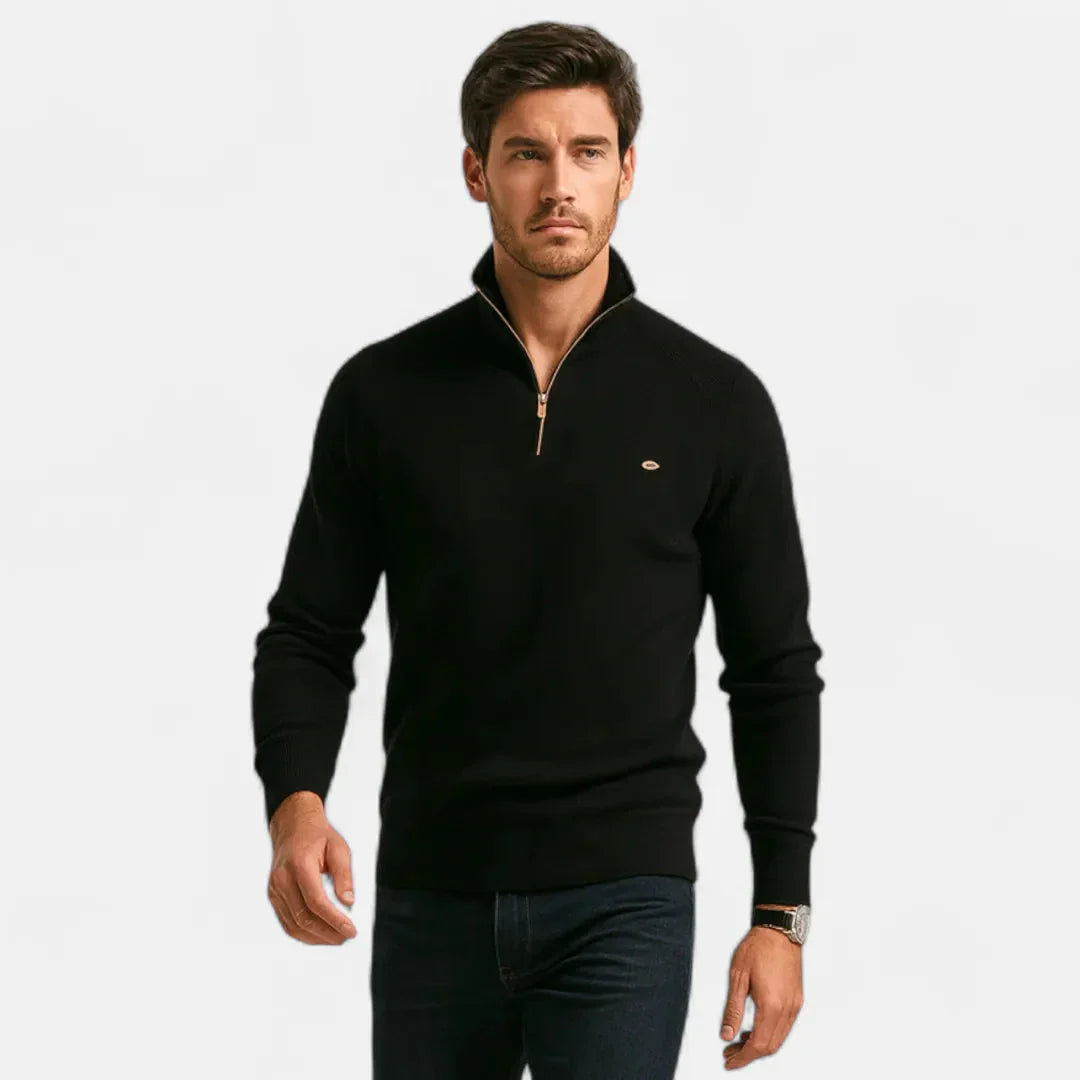 Men's Simple Crew Neck Cotton Pullover Sweater - EasyApparels
