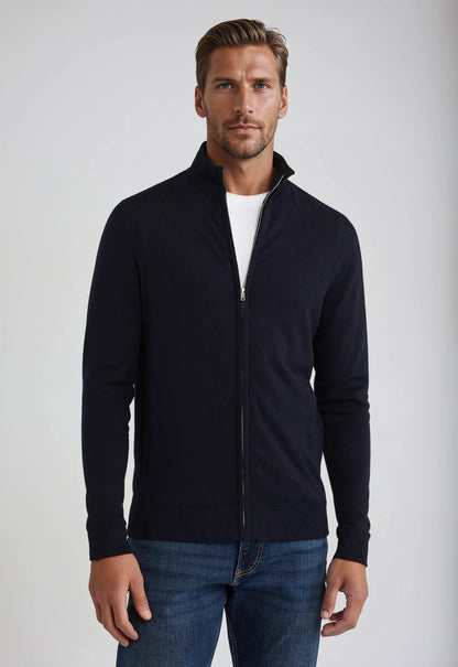 Men's Warm Crew Neck Zip Sweater - EasyApparels