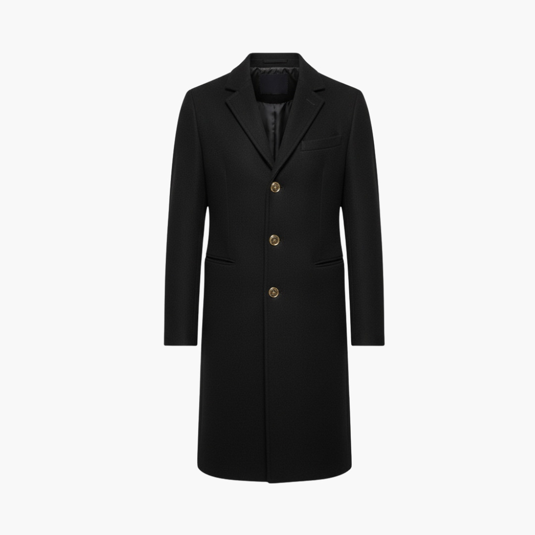 Classic Double Breasted Mens Overcoat - Vossary
