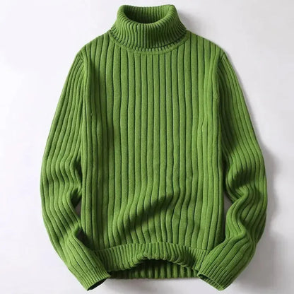 Classic Navy Blue Turtleneck Sweater